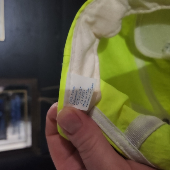 Vintage Neon Green Cap with Embroidery Bowling 1980s Trucker Hat - Picture 6 of 10